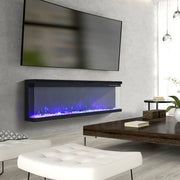 Electric Fireplace Panoramic Media Fire 40-70in Standing Insert LED Fireplace