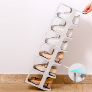 Narrow Shoe Rack Tower Storage Shelf Tall Footwear Stand Entryway Tidy Organiser
