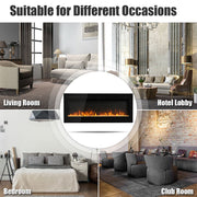 50'' LED Electric Fireplace Inset Wall Mounted Fire Flame Heater Living Room New