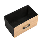 Wood Chest of Drawer Canvas Storage Cabinet Metal Frame Bedroom Office Organiser