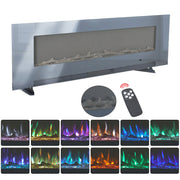 50, 60, 72, Inch Electric LED Fireplace Wall Mounted Inset Standing Media Insert