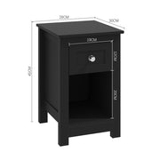 Nightstand Storage Shelf Wood Bedside Table Cabinet Side End Coffee Tea Table UK