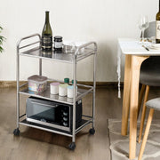 3 Tier Kitchen Trolley Bathroom Storage Portable Home Rack Holder with Wheels UK