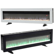 2023 New Electric LED Fireplace Wall Mounted Inset Into Fire 9/12 Colour 40-72in