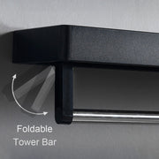 Bathroom Mirror Industrial Metal Framed Wall Mounted Mirrors With Shelf 40*60cm