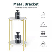 Modern Nordic Marble Coffee Table Living Room Sofa Side Table Round End Table UK