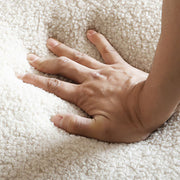 Sherpa Teddy White Single Sofa Armchair Button Wingback Accent Chair w/Footstool