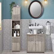 Grey Oak Bathroom Range Set Under Sink Mirror Cabinet Furniture Storage Cupboard