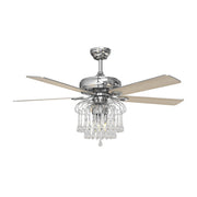 Chic LED Ceiling Fan Modern Chandelier Lamp Living Room Bedroom Pendant Light