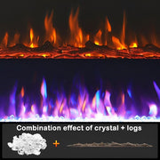 2023 New Electric LED Fireplace Wall Mounted Inset Into Fire 9/12 Colour 40-72in