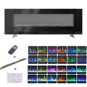 2023 New Electric LED Fireplace Wall Mounted Inset Into Fire 9/12 Colour 40-72in