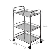 3 Tier Kitchen Trolley Bathroom Storage Portable Home Rack Holder with Wheels UK