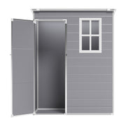 Outdoor Garden Storage Shed 4x8' 5x4FT Pent Plastic Utility Tool House Log Sheds
