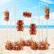 5PCS White Wedding Backdrop Stand Flower Arbor Photography Background Props Deco