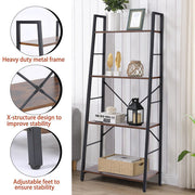 Ladder Shelf Bookshelf 4-Tier Shelving Plant Stand Cabinet Storage Cupboard Rack
