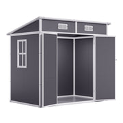 Outdoor Garden Storage Shed 4x8' 5x4FT Pent Plastic Utility Tool House Log Sheds
