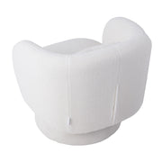 Teddy Velvet Rotating Tub Armchair Swivel Chairs Padded Accent Sofa with Bolster