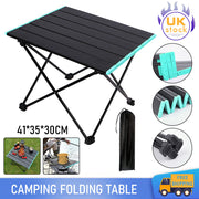 Folding Camping Tables With Carry Bag Portable Garden Picnic BBQ Beach Fishing