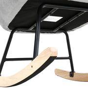 Nursing Rocking Chairs Teddy Velvet Rocker Armchair with Pocket Living Room Sofa