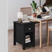 Nightstand Storage Shelf Wood Bedside Table Cabinet Side End Coffee Tea Table UK