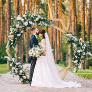 XL Stunning Double-Hexagon Wooden Wedding Arch Backdrop Stand Archway Arbor Boho