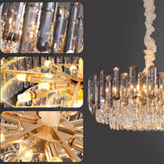 40/60/80cm Raindrop Crystal Chandelier Pendant Ceiling Light Restaurant Kitchen