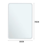 Modern Wall Mount Self-adhesive Plain Bevelled Bathroom Mirror Frameless Mirror