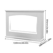 34'' Electric Fireplace LED Log Flame Fire Heater Surround Standing Set White