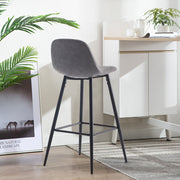 Set of 2 pcs Bar Stools Breakfast Kitchen Stools Diamond Design with Footrest UK