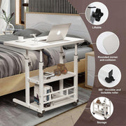 Notebook Computer Desk Height Adjustable Overbed Sofa Table Laptop Tray Small PC