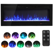 40/50/60/70/80/100'' Insert/ Wall Mounted LED Fireplace Wall Inset Into Fire NEW