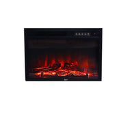 Electric Fireplace Inset Heater Log Effect Led Flame Remote Control Living Room