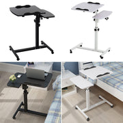 Lazy Mobile Overbed Table Height Adjustable Laptop Stand Sofa Side Tilt Lap Desk
