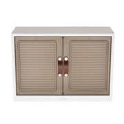 Wall Mount Cabinet Bathroom Shower Caddy 2 Door Vanity Storage Cupboard w/ Hooks