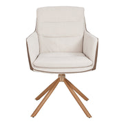 360° Swivel Corduroy Armchair Padded Bedroom Office Desk Chair PU Leather Finish