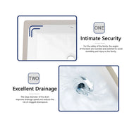 Under Counter Wash Basin Rectangular White Ceramic Bathroom Sink 500x400x100 mm