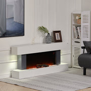 52inch 2kW Electric Fireplace Suite Wooden Surround Remote Control LED Flame