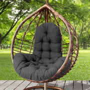 Garden Folding Cocoon Egg Swing Chair Rattan Hanging Basket Hammock with Cushion