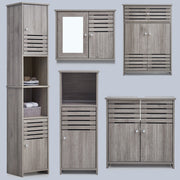 Grey Oak Bathroom Range Set Under Sink Mirror Cabinet Furniture Storage Cupboard