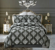 3 Pcs Bedspread Jacquard Quilted Heavy Comforter Bedding Set Bed Throw & Pillows