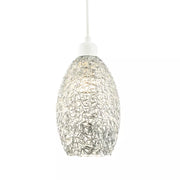 Industrial and Contemporary Twisted Wire Mesh Metal Light Shade in Shiny Silver