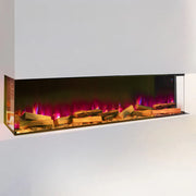 Electric Fireplace 12 Fire Flame Insert LED Panoramic Living Room Media Heater