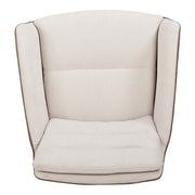 360° Swivel Corduroy Armchair Padded Bedroom Office Desk Chair PU Leather Finish