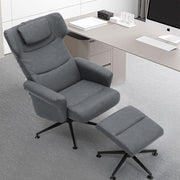 Swivel Recliner Chair Office Ergonomic Adjustable Reclining Chairs & Footrest UK