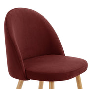 Dusk Iris Rust Velvet & Natural Set of 2 Barstools RRP £139