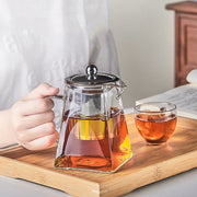 Clear Glass Teapot Kettles Tea Pot with Removable Infuser Jugs 350/550/750/950ML