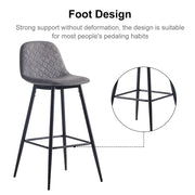 Set of 2 pcs Bar Stools Breakfast Kitchen Stools Diamond Design with Footrest UK