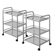 3 Tier Kitchen Trolley Bathroom Storage Portable Home Rack Holder with Wheels UK