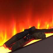 52inch 2kW Electric Fireplace Suite Wooden Surround Remote Control LED Flame