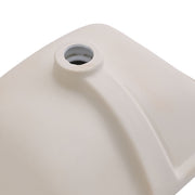 Undermount Bathroom Sinks White Ceramic Single Bowl Inset Basin Waste Kits 500mm